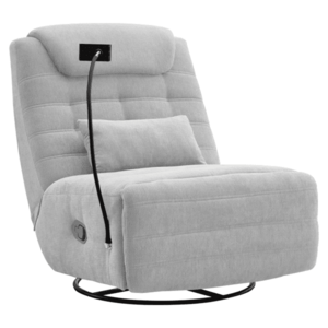 Luxus forgó fotel, hintafotel, világosszürke, UMBRO kép