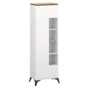 Vitrin, fehér/evoke tölgy, VELIS 1D kép