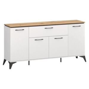 Komód, fehér/evoke tölgy, VELIS 4D1S kép