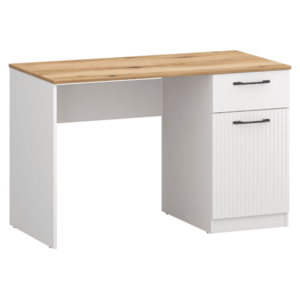 PC asztal, fehér/evoke tölgy, VELIS 1D1S/120 kép
