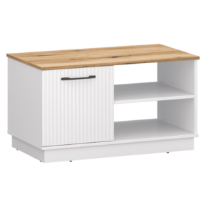 Dohányzóasztal, fehér/evoke tölgy, VELIS 1D kép