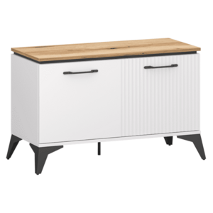 Cipősszekrény, fehér/evoke tölgy, VELIS 2D kép