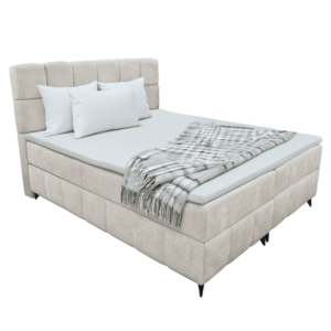 Boxspring ágy, 180x200, bézs, ALMA kép