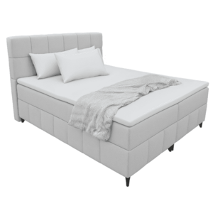 Boxspring ágy, 160x200, világosszürke, ALMA kép