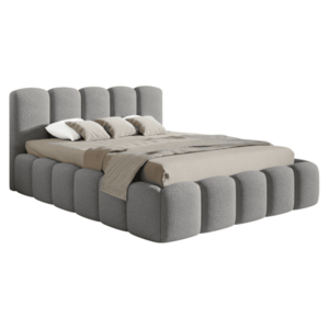 Ágy fém ágyráccsal és tárolóhellyel, 160x200, szürke, CLAUDIA kép