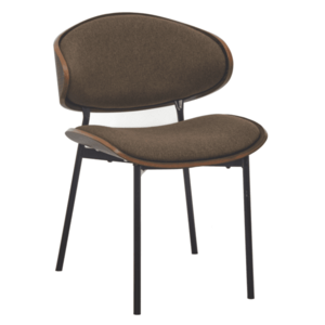 Étkezőszék, barna szövet/dió/fekete, MARSIA kép