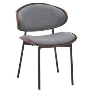 Étkezőszék, szürke szövet/dió/fekete, MARSIA kép