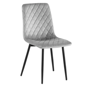 Étkezőszék, világosszürke Velvet szövet/fém, DARIJA kép