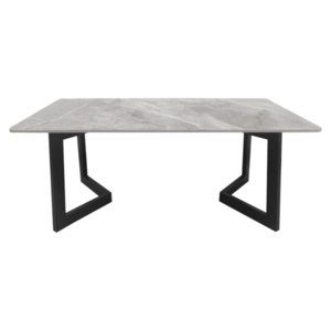Dohányzóasztal, szürke márvány/fekete, SOFIAN kép