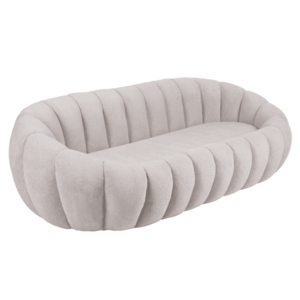 Luxus 3 személyes kanapé, világosszürke, TEKVIO kép