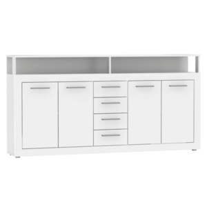 Kombinált komód, fehér, LUNYSA kép