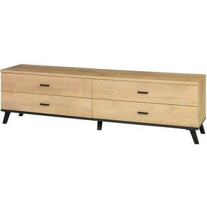 Szekrény RTV 6 John tölgy lefkas/fekete kép