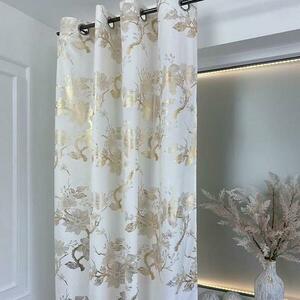 Függöny fűzőlyukakkal TOPAZ 23079 140x250 krém kép