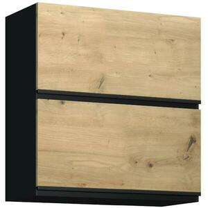 Konyhaszekrény Industry G60U fekete/artisan kép