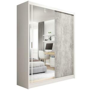 Szekrény Stone 203 fehér/beton kép