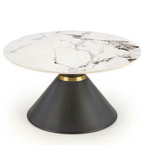 Dohányzóasztal Goretti fehér márvány/fekete kép