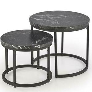 Dohányzóasztal Oreo fekete márvány/fekete kép