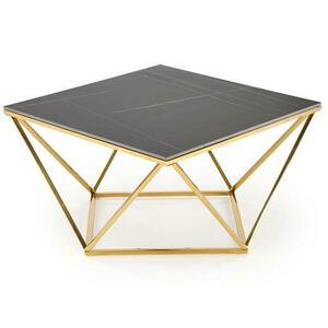 Dohányzóasztal Felicia fekete márvány/arany kép