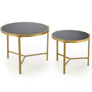 Dohányzóasztal Fatima fekete márvány/arany kép