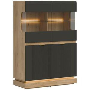 Vitrin Alacsony Milton Ml04 tölgy Crem Torro Antracit kép