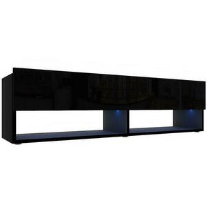 Szekrény RTV Izumi 140 BL fekete mat/fényes kép