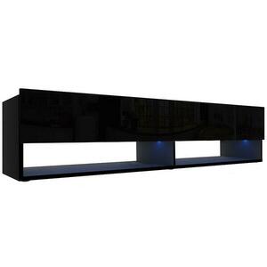 Szekrény RTV Izumi 175 BL fekete mat/fényes kép