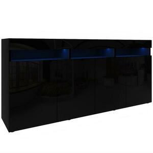 Komód Izumi 175 BL fekete mat/fényes kép