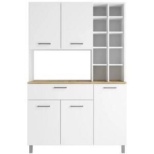 Pohárszék Italy fehér munkalap tölgy artisan kép