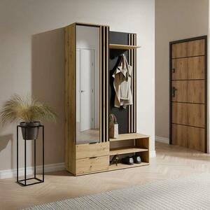 Előszobafal Como fekete/artisan kép