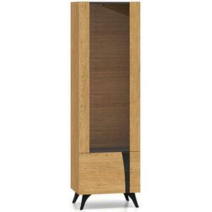 Vitrin Toscania 02l Milton tölgy Dune/Fekete kőris/üveg kép