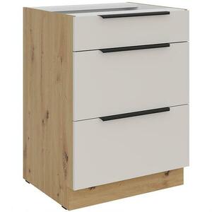 Konyhaszekrény Solea cashmere/artisan 60D 3S BB kép