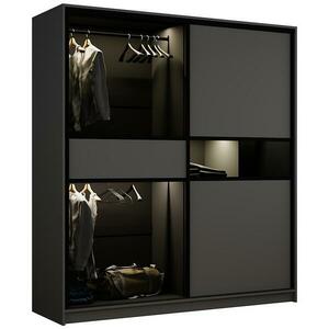 Szekrény Dream 200 Grafit/Üveg kép