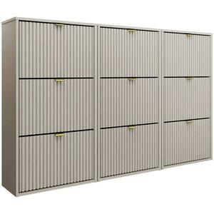 Cipőszekrény Laro Iii Függő Kasmír/Kasmír/Aranysárga kép