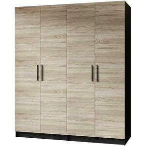 Szekrény X2 Gold 2d Fekete/Tölgy Sonoma kép