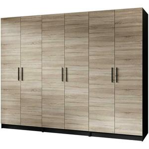 Szekrény X3 Gold 2d Fekete/Tölgy Sonoma kép