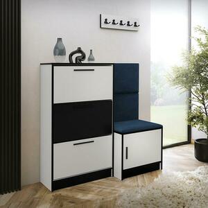 Cipőszekrény Kpl Foli Fehér + Kék (KRONOS 09) kép