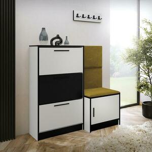 Cipőszekrény Kpl Foli Fehér + Sárga (KRONOS 01) kép