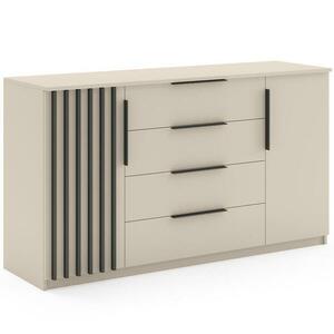 Komód Torino II kasmír/fekete lamella kép