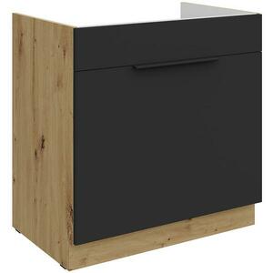 Konyhaszekrény Aria-Bl/Ar Anti Fingerprint 80zl 1s Bb kép