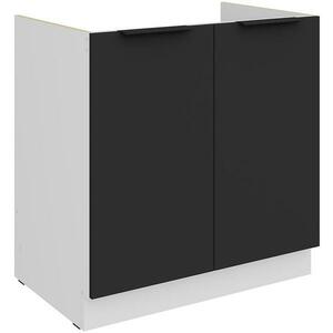 Konyhaszekrény Aria-Bl/Wh Anti Fingerprint 80zl 2f Bb kép