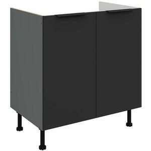 Konyhaszekrény Aria-Bl/Ant Anti Fingerprint 80zl 2f Bb kép