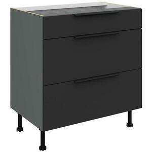 Konyhaszekrény Aria-Bl/Ant Anti Fingerprint 80d 3s Bb kép