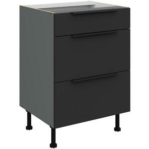 Konyhaszekrény Aria-Bl/Ant Anti Fingerprint 60d 3s Bb kép