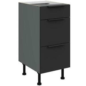 Konyhaszekrény Aria-Bl/Ant Anti Fingerprint 40d 3s Bb kép