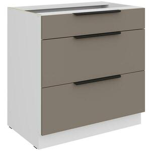 Konyhaszekrény Aria-Ta/Wh Anti Fingerprint 80d 3s Bb kép