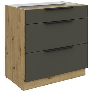 Konyhaszekrény Aria-Gr/Ar Anti Fingerprint 80d 3s Bb kép