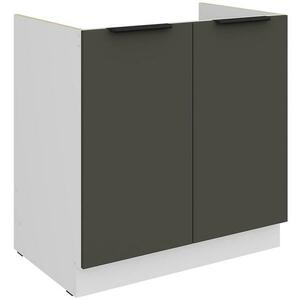 Konyhaszekrény Aria-Gr/Wh Anti Fingerprint 80zl 2f Bb kép