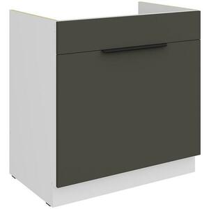 Konyhaszekrény Aria-Gr/Wh Anti Fingerprint 80zl 1s Bb kép