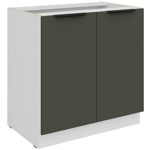 Konyhaszekrény Aria-Gr/Wh Anti Fingerprint 80d 2f Bb kép