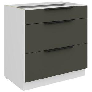 Konyhaszekrény Aria-Gr/Wh Anti Fingerprint 80d 3s Bb kép